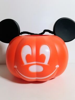 Disney Parks Light up Mickey Jack O Lantern Trick or Treat Bucket